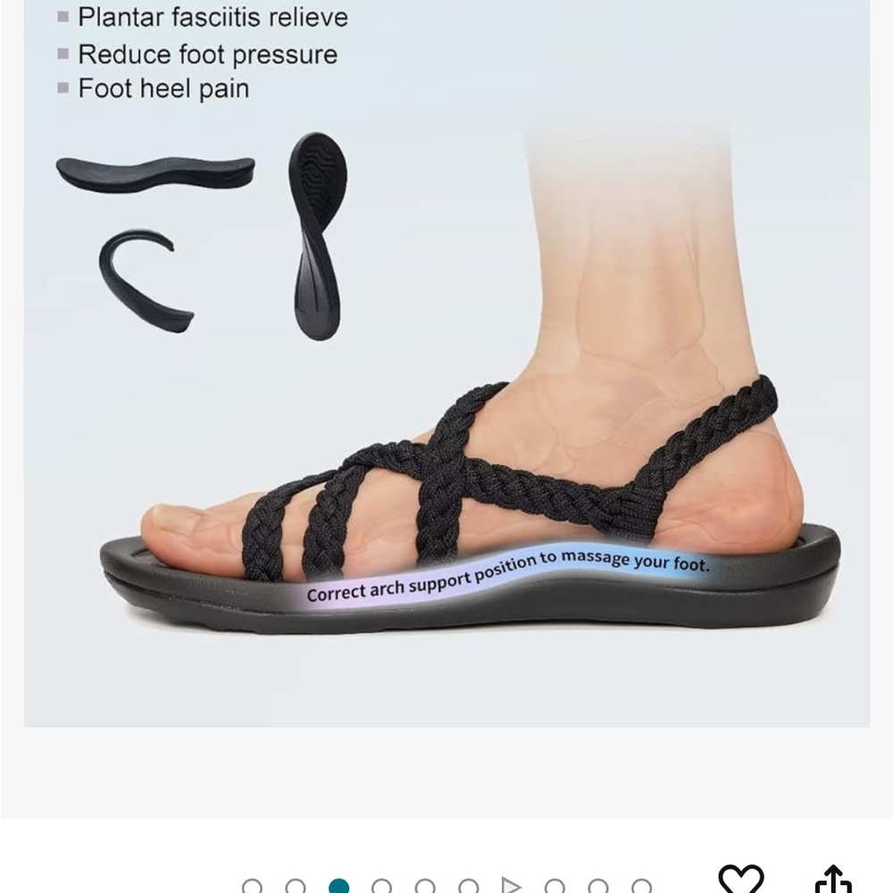 Black Strappy Sandals, size 9 (39) - NWT! ✨ - Picture 3 of 10